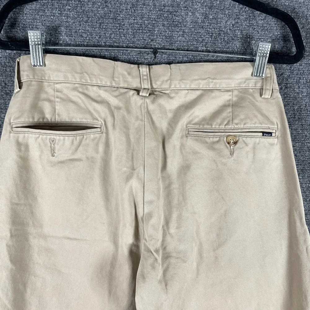 Polo Ralph Lauren Slim Fit Chino Khaki Pants Stretch Tan Casual Mens Size 30x32